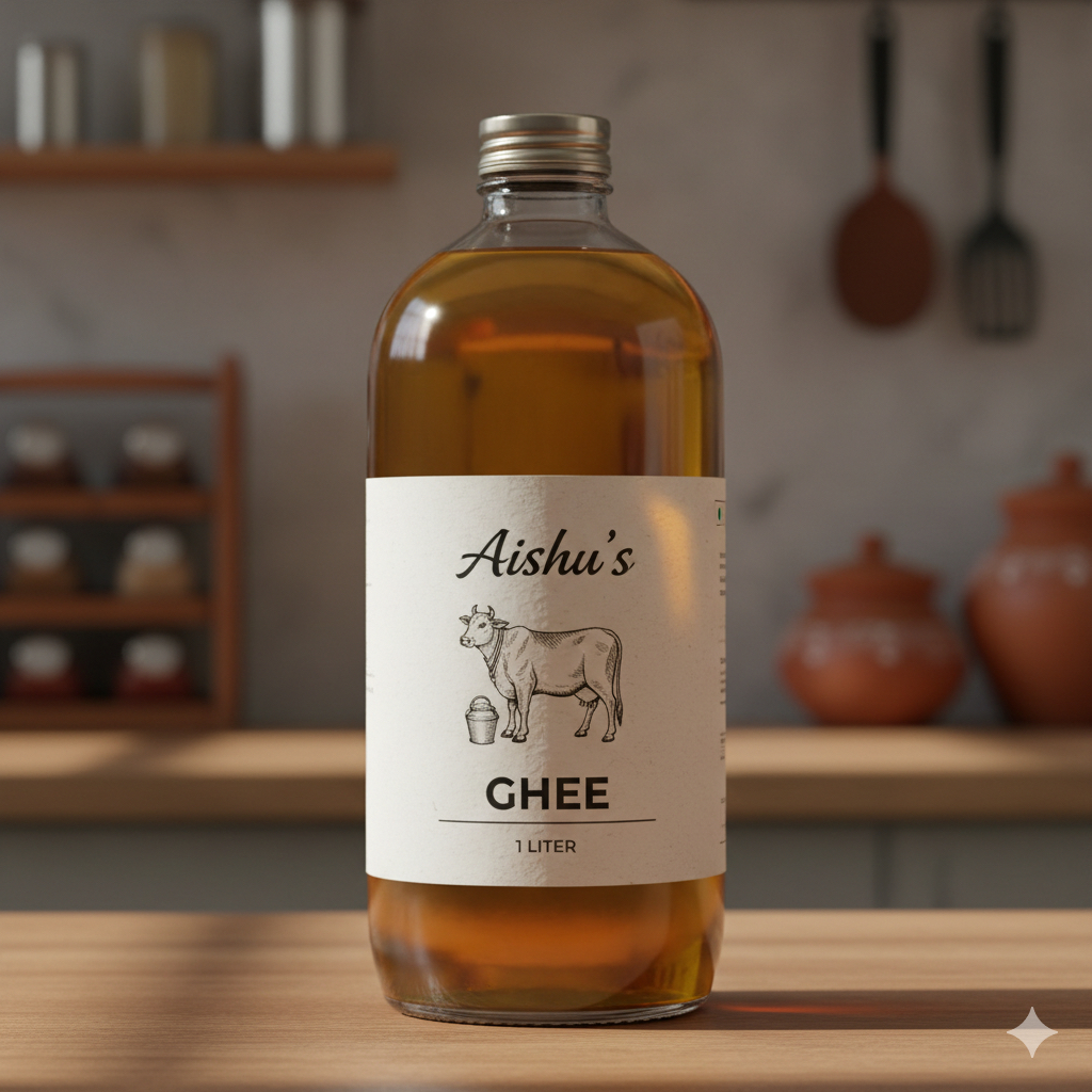 1 liter Aishu’s pure cow ghee