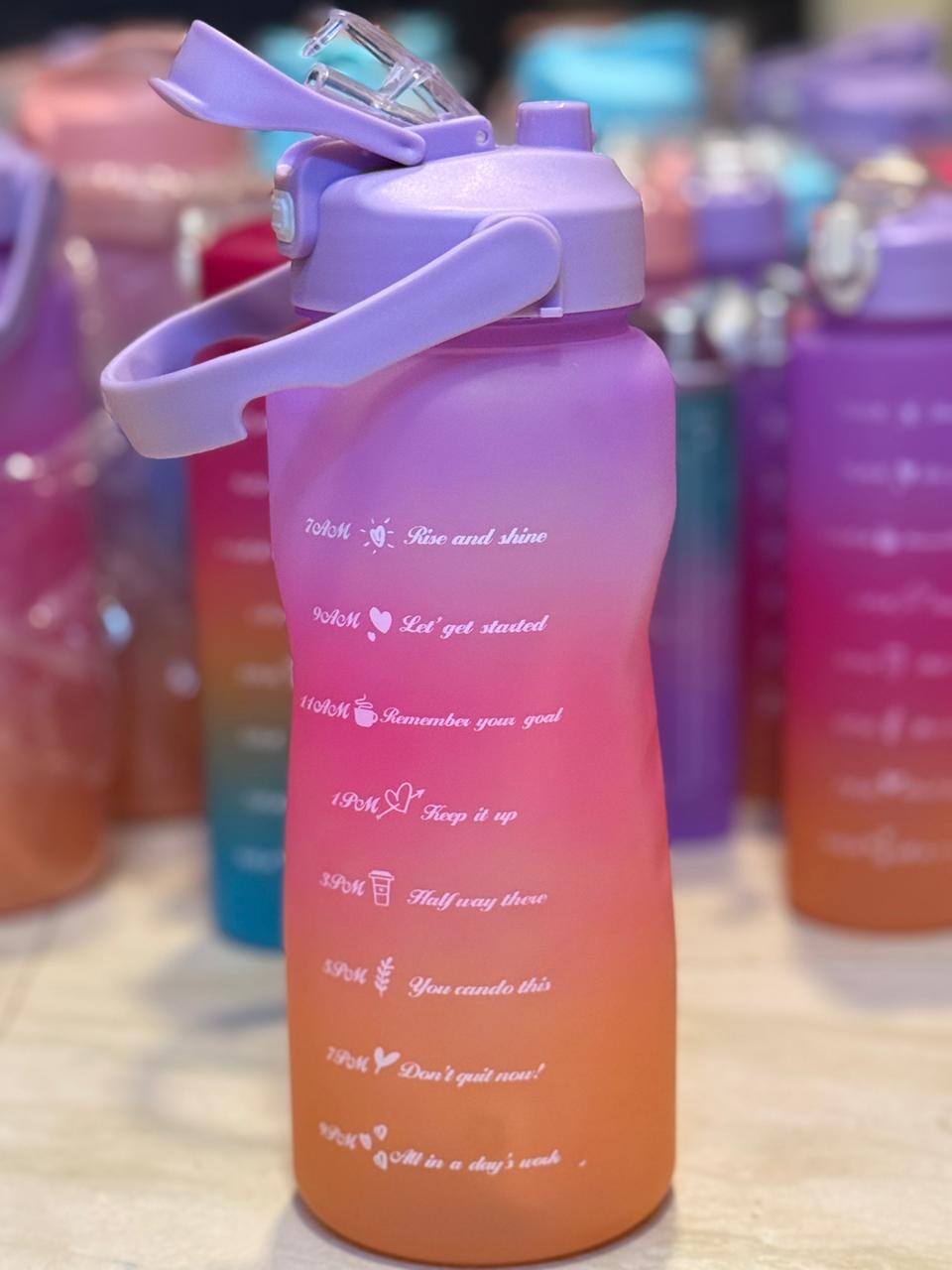 Fitness motivation water bottle