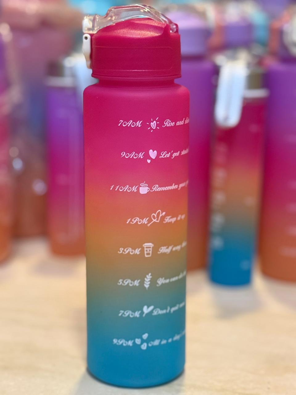 Fitness motivation water bottle